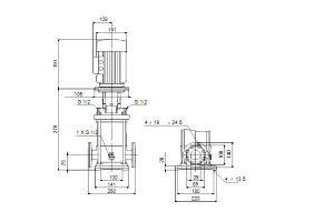 Центробежный вертикальный многоступенчатый насос Grundfos CR 1-2 96516260B 96516260_2