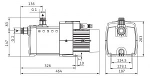 Центробежный многоступенчатый насос Wilo HiMulti 3-45 P 4194284_2