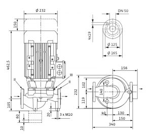 Циркуляционный насос с сухим ротором Wilo-VeroLine-IPL 50/155-4/2 2121213_3