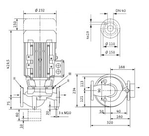 Циркуляционный насос с сухим ротором Wilo-VeroLine-IPL40/160-4/2 2121204_3