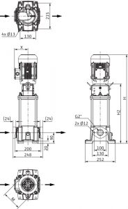 Центробежный многоступенчатый насос Wilo HELIX FIRST V 1603-5/16/E/S/400-50 4200983_2