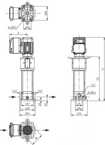 Центробежный многоступенчатый насос Wilo HELIX VE 204-1/16/E/S 4201563_2