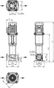 Центробежный многоступенчатый насос Wilo HELIX V 5202-1/16/E/KS/400-50 4246771_2