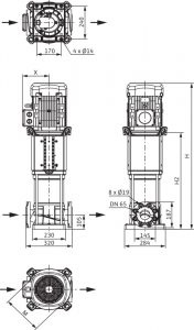 Центробежный многоступенчатый насос Wilo HELIX V 3603/1-1/16/E/KS/400-50 4246673_2