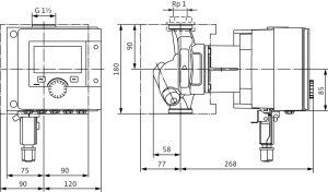 Циркуляционный насос с мокрым ротором Wilo Stratos MAXO-Z 25/0,5-12 PN16 2186309_2