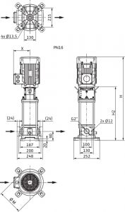 Центробежный многоступенчатый насос Wilo HELIX V 1606-1/16/E/S/400-50 4201328_2