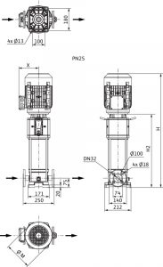 Центробежный многоступенчатый насос Wilo HELIX V 615-1/25/E/KS/400-50 4156053_2