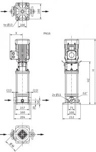 Центробежный многоступенчатый насос Wilo HELIX V 203-1/16/E/S/400-50 4201339_2