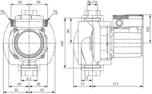 Циркуляционный насос с мокрым ротором Wilo-TOP-Z 30/10 (1~230 V, PN 10, RG)_2