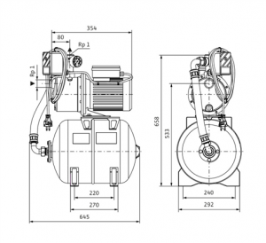 Насосная станция Wilo HWJ 202 EM-50-R 2549382_2