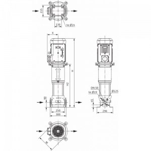 Центробежный многоступенчатый насос Wilo HELIX V 2205-2/16/V/KS/400-50 4139779_4