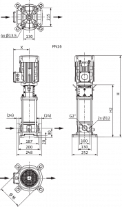 Центробежный многоступенчатый насос Wilo HELIX V 1608-1/16/E/KS/400-50 4141154_5