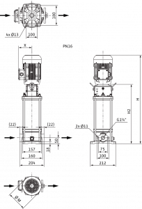 Центробежный многоступенчатый насос Wilo HELIX V 604-1/16/E/S/400-50 4201405_3