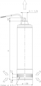 Насос Ebara IDROGO M40/6 A 5Mt H07RN-F_2