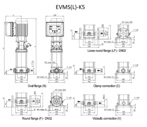 Насос Ebara EVMS-K5 4F5 Q1BEG E/0,75 MT 28351100045_2