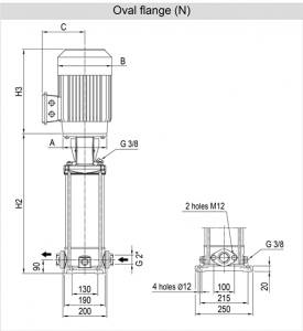 Насос Ebara EVMS15 2N5 Q1BEG E/2,2 ETM 26651000025_2