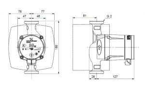 Насос Grundfos ALPHA 2 32-40 1x230V 50Hz 95047512_3