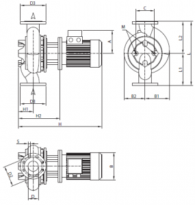 Насос DAB CP-G 125-4750/A/BAQE/37 — IE3 1D7311GGV_2