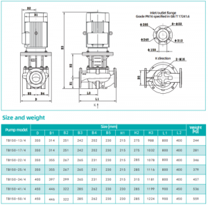 Насос Shimge TB150-13/4, 11 кВт_3