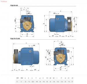 Насос Pedrollo PQAm 50 41PNQA5PA1_3