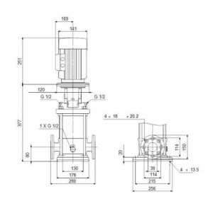 Центробежный вертикальный многоступенчатый насос Grundfos CR 10-3 96500965A 96500965_2