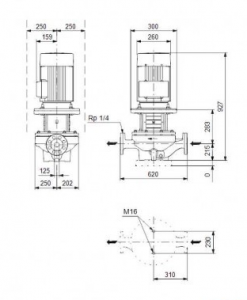Центробежный одноступенчатый насос Grundfos TP 125-160/4 96109525_2