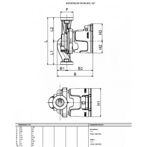 Насос циркуляционный бытовой DAB EVOSTA2 20-75/130 SOL 1/2″ 60188450_2